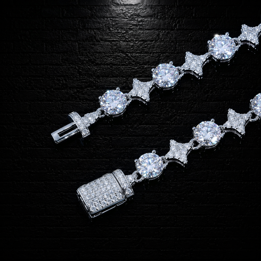 Tennis star Chain 8mm | VVS1 Moissanite | 925 Sterling Silver