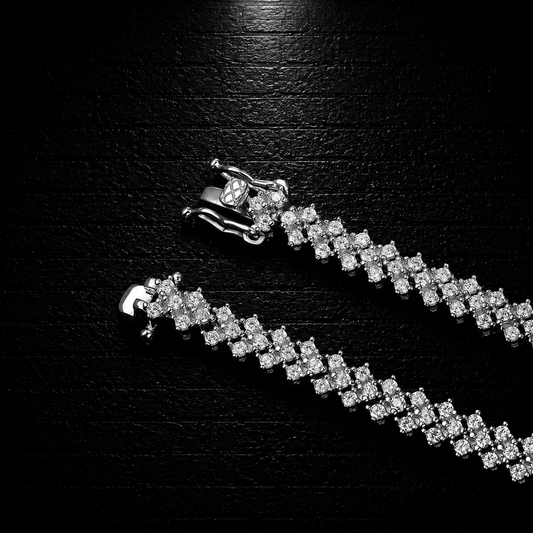 Tennis bracelet triangle VVS1 | Moissanite | 925 Sterling Silver