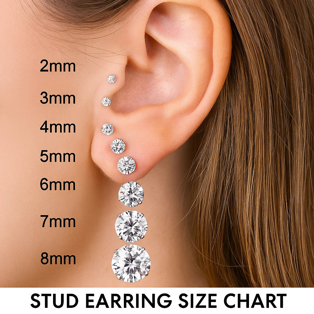 Moissanite Stud Earrings VVS1 • 925 Sterling Silver