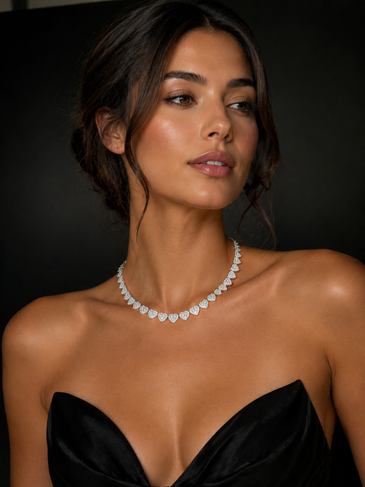 Hearts chain | VVS1 Moissanite | 925 Sterling Silver