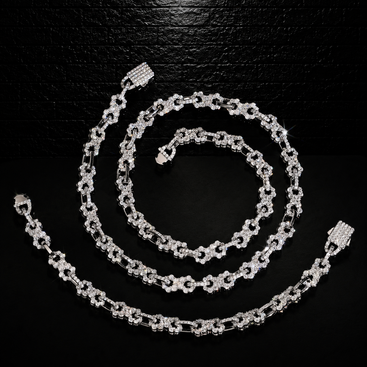 Double links Bracelet VVS1 | Moissanite | 925 Sterling Silver