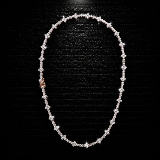 Tennis Cross Chain 3mm | VVS1 Moissanite | 925 Sterling Silver