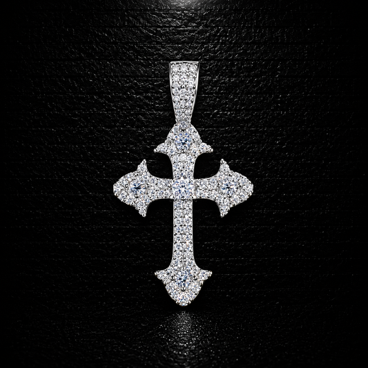 925 Sterling Silver Cross7 Moissanite Pendant – D Color VVS1