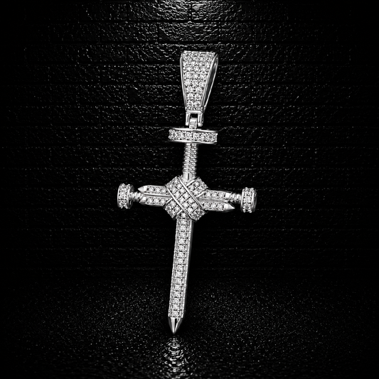 925 Sterling Silver Cross4 Moissanite Pendant – D Color VVS1