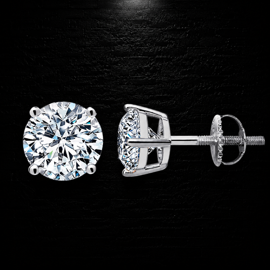 Moissanite Stud Earrings VVS1 • 925 Sterling Silver