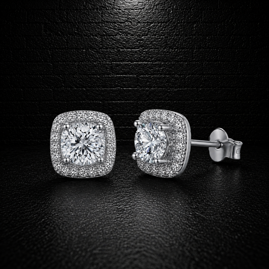Moissanite Earrings VVS1 • 925 Sterling Silver