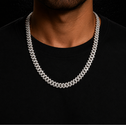 Cuban Link Chain 8mm | VVS1 Moissanite | 925 Sterling Silver