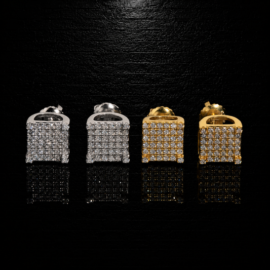 Moissanite Sq Earrings VVS1 • 925 Sterling Silver