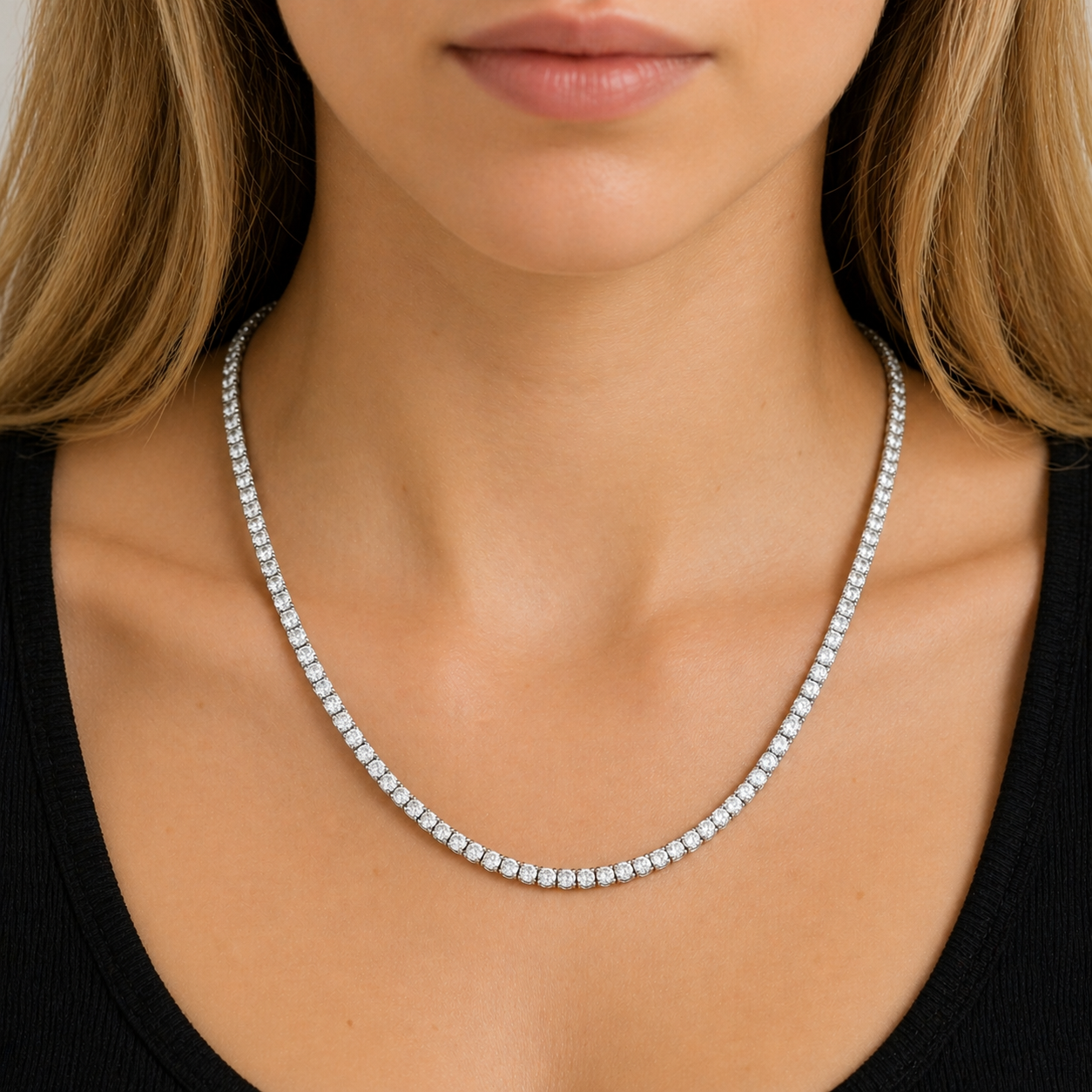 Tennis Chain 3mm | VVS1 Moissanite | 925 Sterling Silver