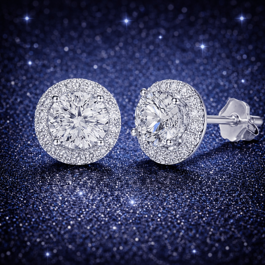 Moissanite Earrings VVS1 • 925 Sterling Silver