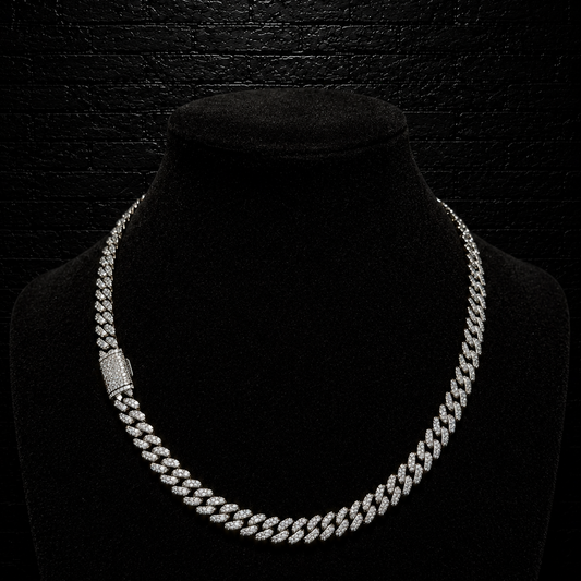 Cuban Link Chain 6mm | VVS1 Moissanite | 925 Sterling Silver