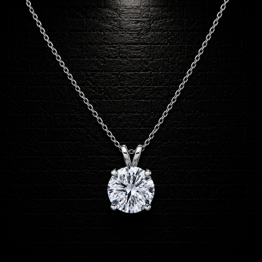 Solitarie Brilliance Necklace | VVS1 Moissanite | 925 Sterling Silver