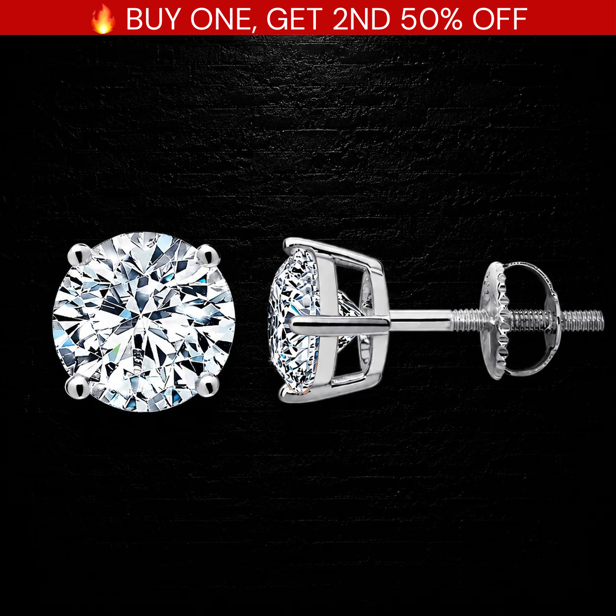 Moissanite Stud Earrings VVS1 • 925 Sterling Silver