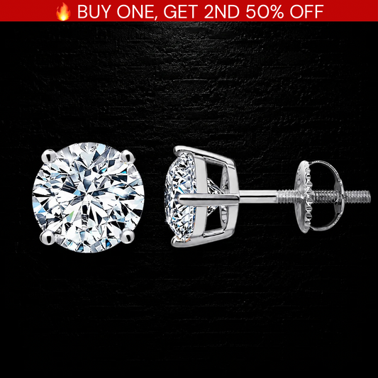 Moissanite Stud Earrings VVS1 • 925 Sterling Silver
