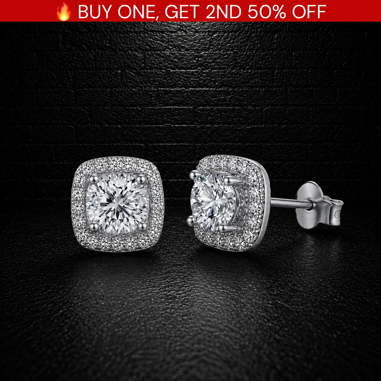 Moissanite Earrings VVS1 • 925 Sterling Silver