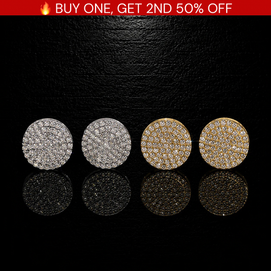 10MM Moissanite Round Earrings VVS1 • 925 Sterling Silver