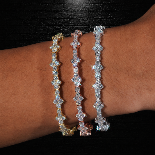 Tennis Bracelet Cross 3mm VVS1 | Moissanite | 925 Sterling Silver