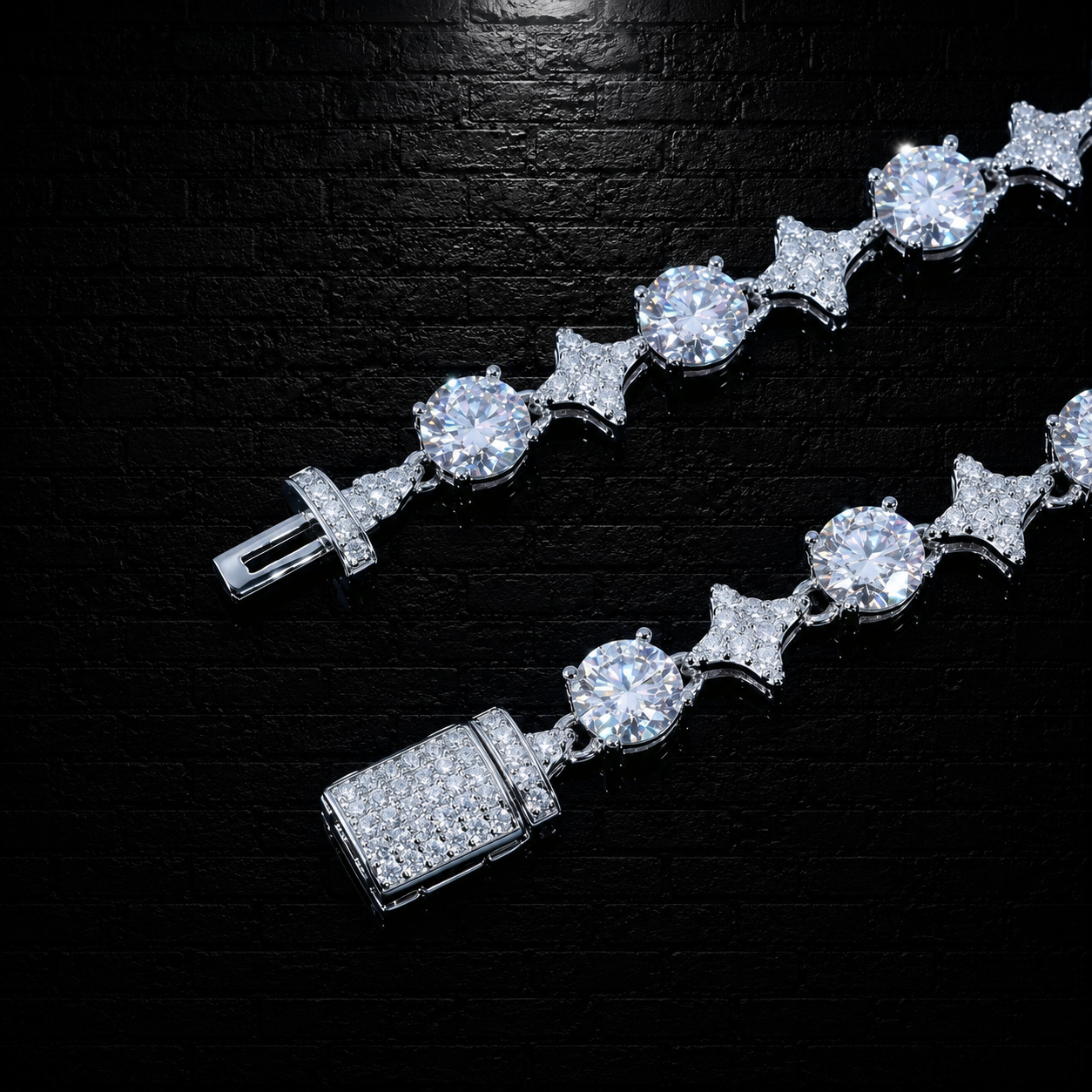 Tennis star Chain 8mm | VVS1 Moissanite | 925 Sterling Silver