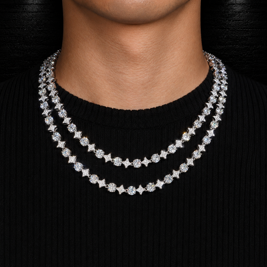 Tennis star Chain 8mm | VVS1 Moissanite | 925 Sterling Silver