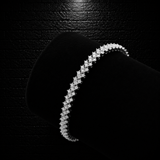 Tennis bracelet triangle VVS1 | Moissanite | 925 Sterling Silver