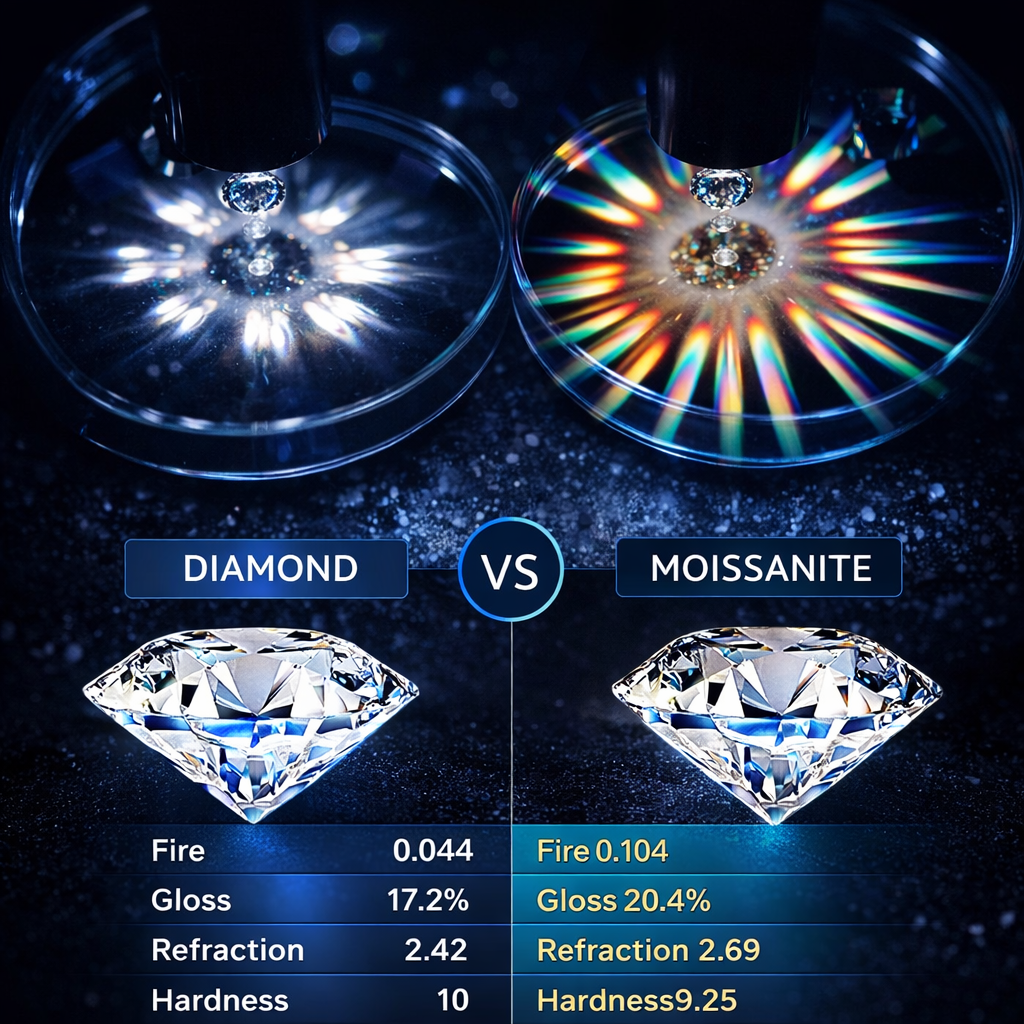 Moissanite Earrings VVS1 • 925 Sterling Silver