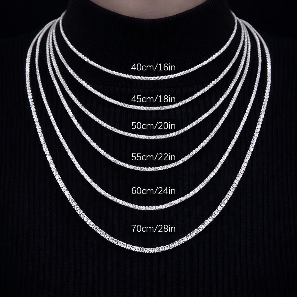 Tennis Chain 2mm | VVS1 Moissanite | 925 Sterling Silver