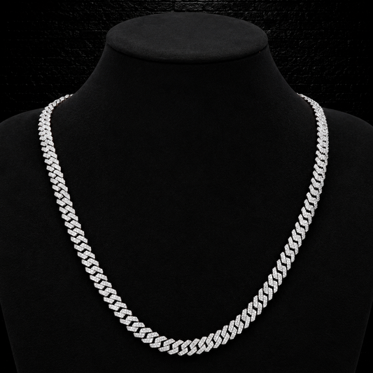 Cuban Link Chain 8mm | VVS1 Moissanite | 925 Sterling Silver