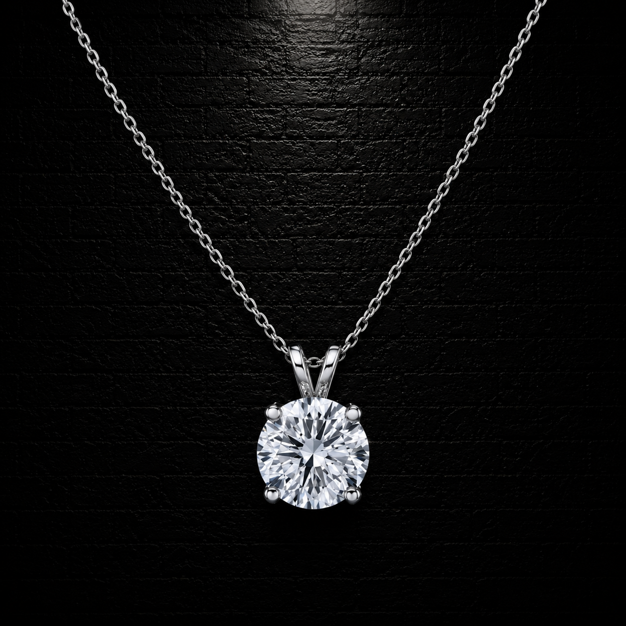Solitarie Brilliance Necklace | VVS1 Moissanite | 925 Sterling Silver