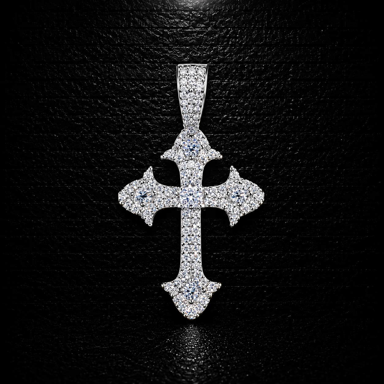 925 Sterling Silver Cross7 Moissanite Pendant – D Color VVS1
