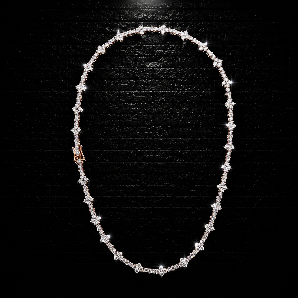 Tennis Cross Chain 3mm | VVS1 Moissanite | 925 Sterling Silver