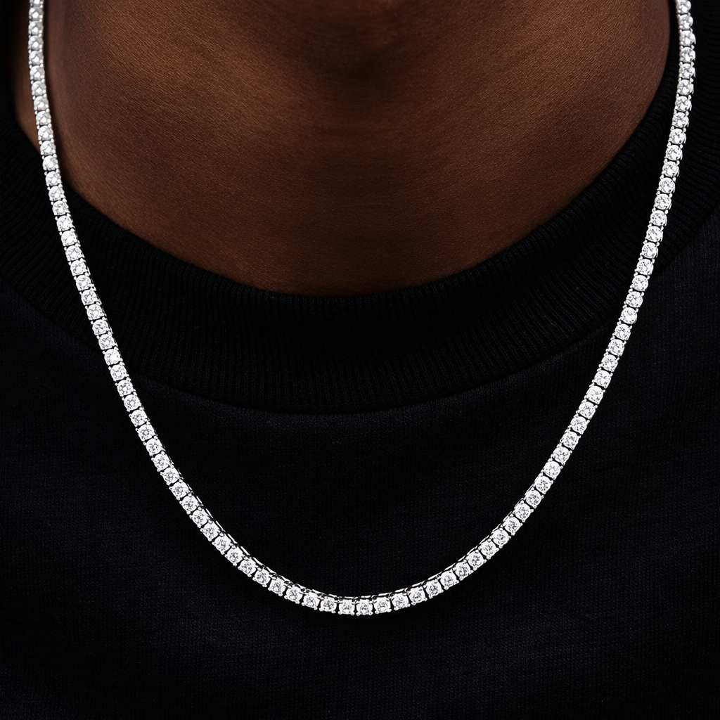 Tennis Chain 3mm | VVS1 Moissanite | 925 Sterling Silver