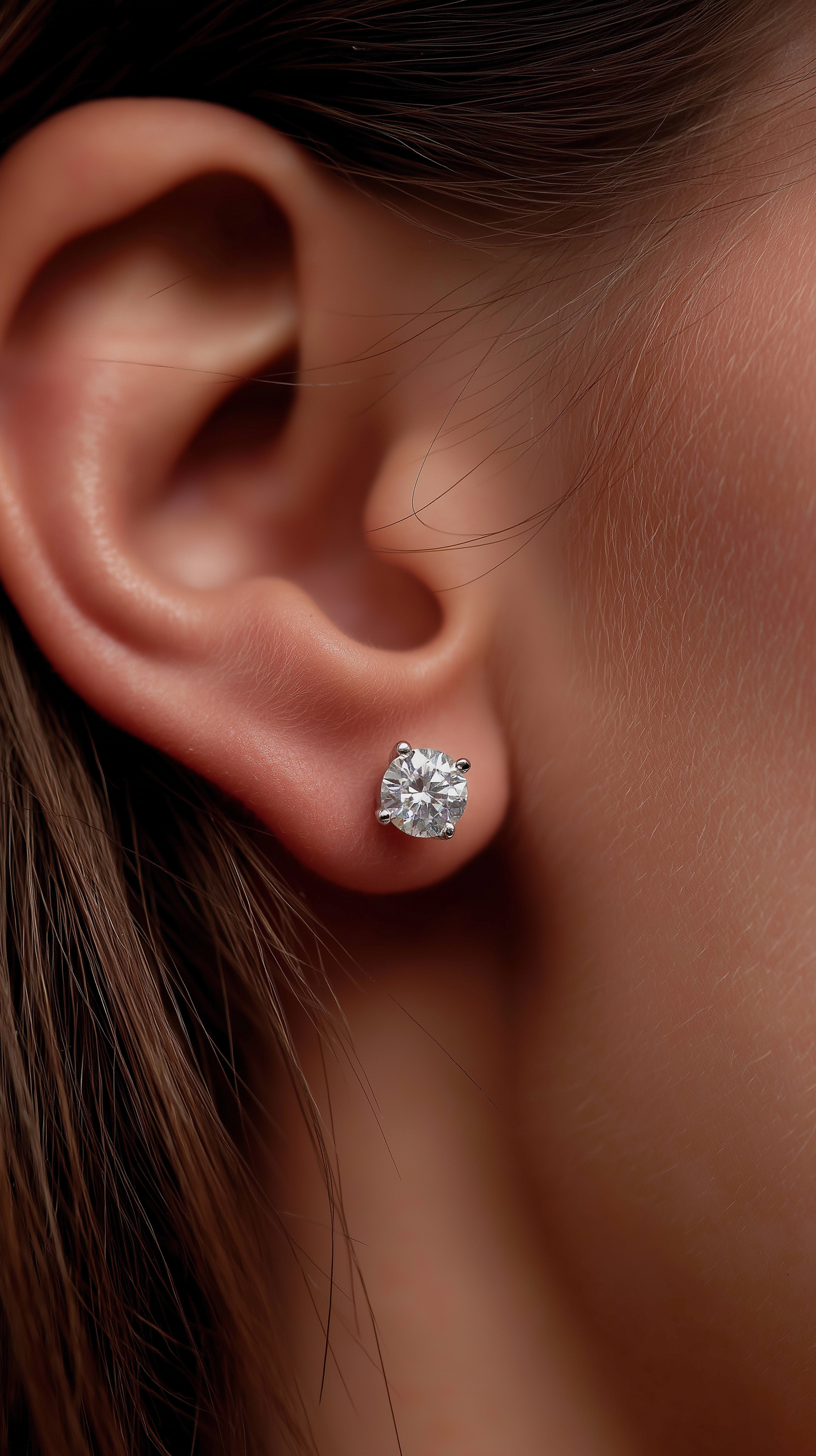 Moissanite Stud Earrings VVS1 • 925 Sterling Silver
