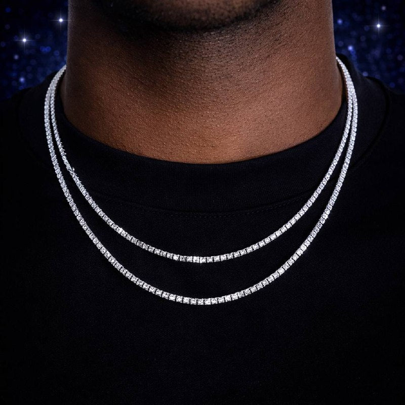 Tennis Chain 2mm | VVS1 Moissanite | 925 Sterling Silver