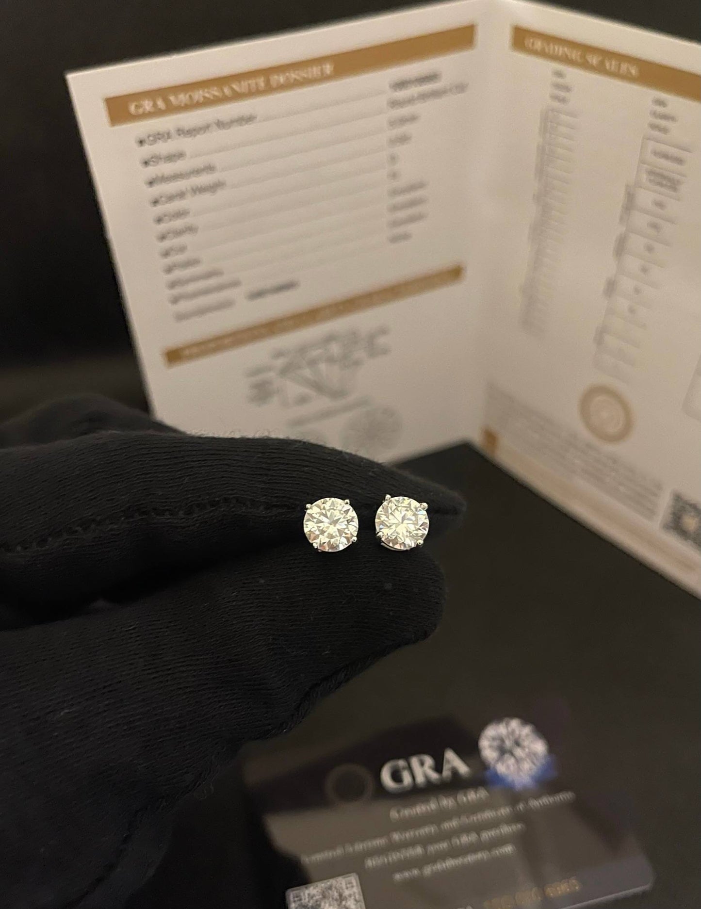 Moissanite Stud Earrings VVS1 • 925 Sterling Silver