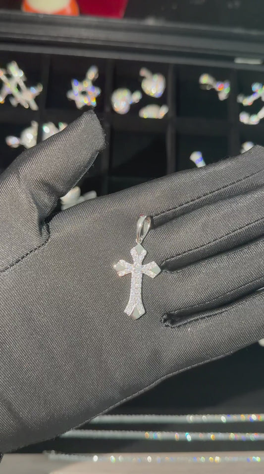925 Sterling Silver Cross5 Moissanite Pendant – D Color VVS1