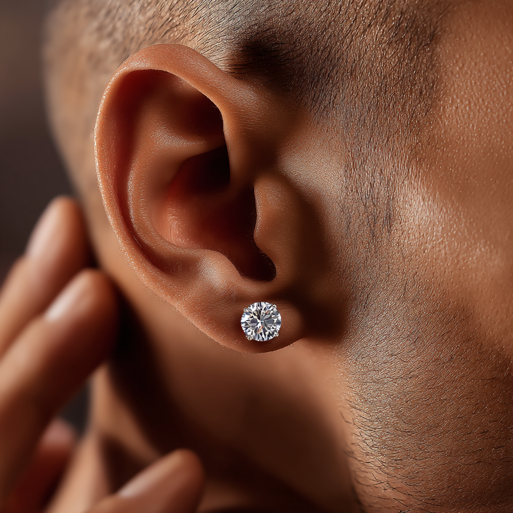 Moissanite Stud Earrings VVS1 • 925 Sterling Silver